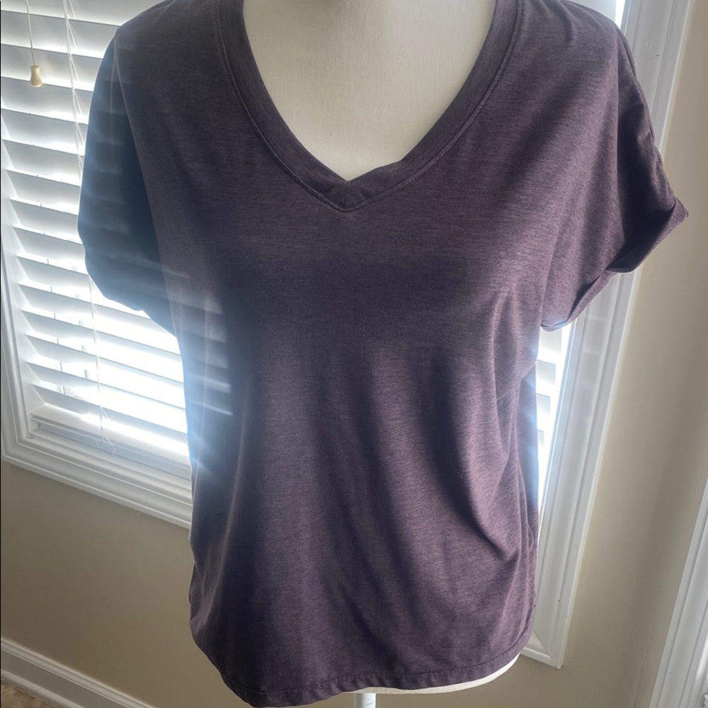 Women's Purple V-Neck Top